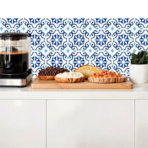 Baldosas azules mediterráneas de inspiración marro