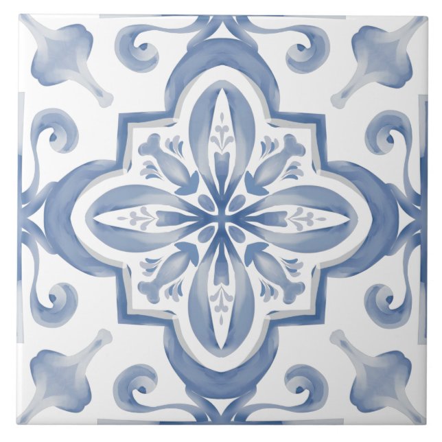 Baldosas azules,mosaico,majólica, (Frente)