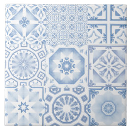 Baldosas azules,mosaico,majólica,