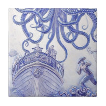Baldosas azules y blancas de la época victoriana 2