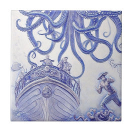 Baldosas azules y blancas de la época victoriana 2