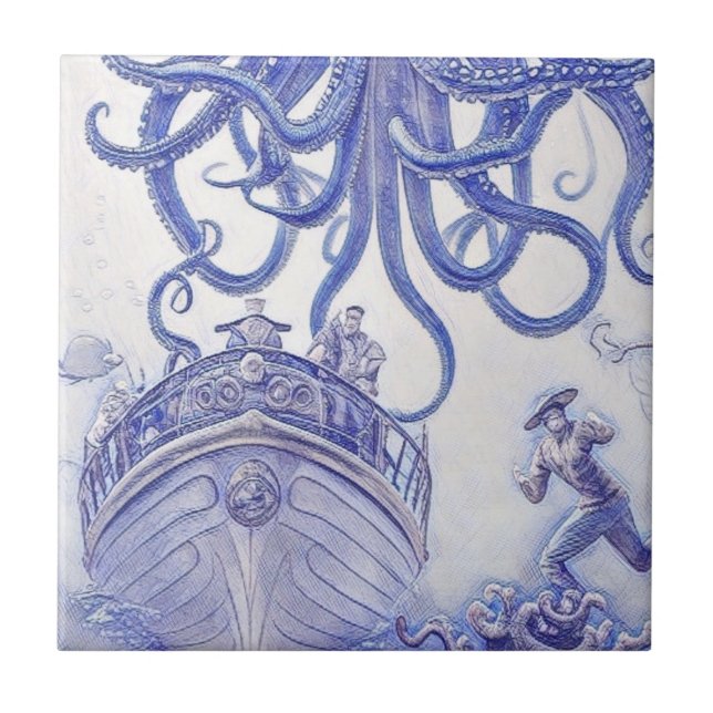 Baldosas azules y blancas de la época victoriana 2 (Frente)