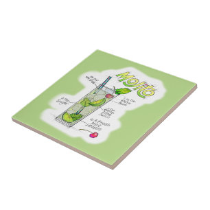 BALDOSAS CERAMICAS - ARTE CÓCTEL DE LA RECETA MOJ