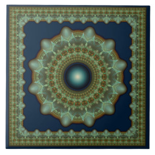 Baldosas cerámicas de adorno fractal brillante