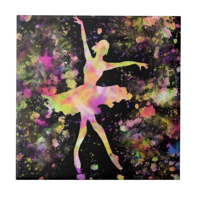 Baldosas cerámicas de Ballerina coloridas - Pintur (Frente)