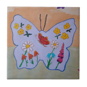 Baldosas cerámicas de ensueño de mariposa
