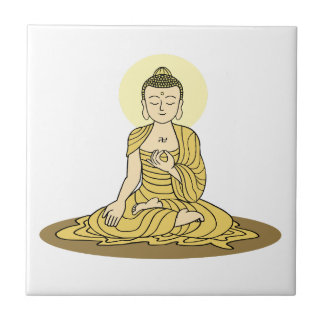 Baldosas cerámicas de Golden Serenity Buddha