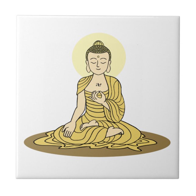 Baldosas cerámicas de Golden Serenity Buddha (Frente)