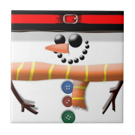 Baldosas cerámicas de Snowman de cara plana