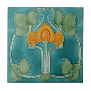 Baldosas cerámicas en la pared - Tile Art Nouveau