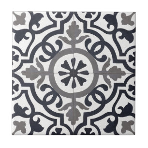 Baldosas cerámicas francesas - Negro, gris y blanc