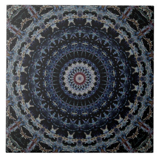 Baldosas cerámicas grandes de la mandala azul