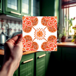 Baldosas cerámicas para cocina o baño, diseño rojo