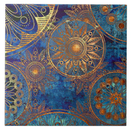 Baldosas cerámicas - Ruedas de oro