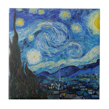 BALDOSAS CERAMICAS: VINCENTE VAN GOGH DE "NOCHE ST