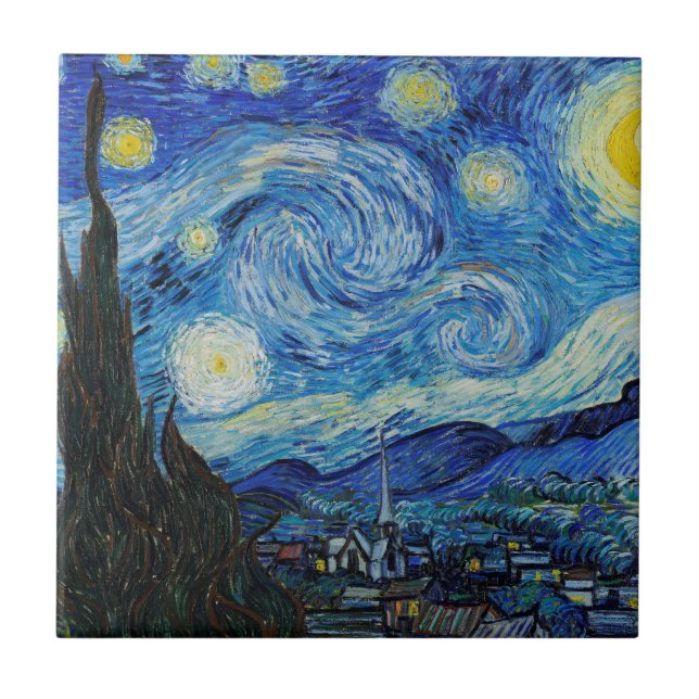 BALDOSAS CERAMICAS: VINCENTE VAN GOGH DE "NOCHE ST (Frente)