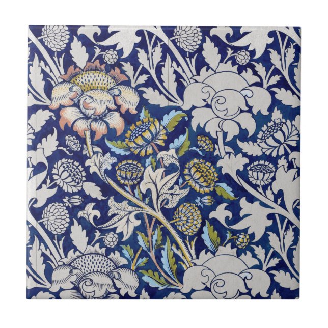 BALDOSAS CERAMICAS : WILLIAM MORRIS : COLOR DE AGU (Frente)