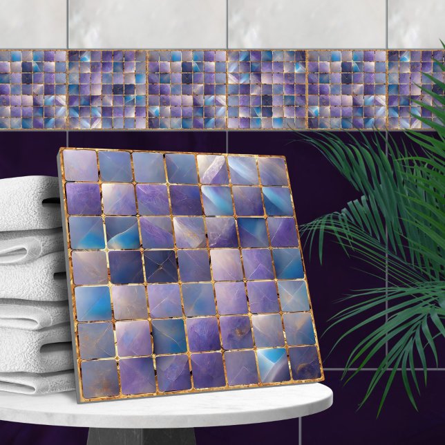 Baldosas cuadradas Mosaico Fluorite y oro (Subido por el creador)