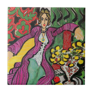Baldosas de arte abstractas, Nancy con flores