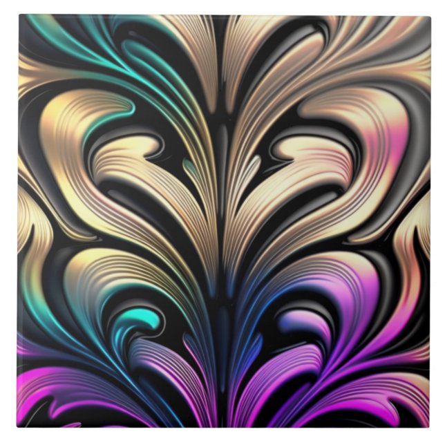 Baldosas de cerámica de diseño multicolores (Frente)