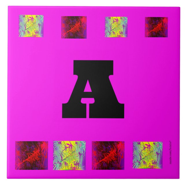 Baldosas de cerámica de las letras (Frente)