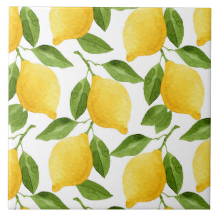 Baldosas de cerámica de limones 6" x 6" / Posavaso