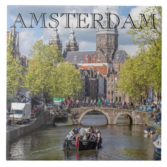 Baldosas de cerámica de los canales de Amsterdam (Frente)