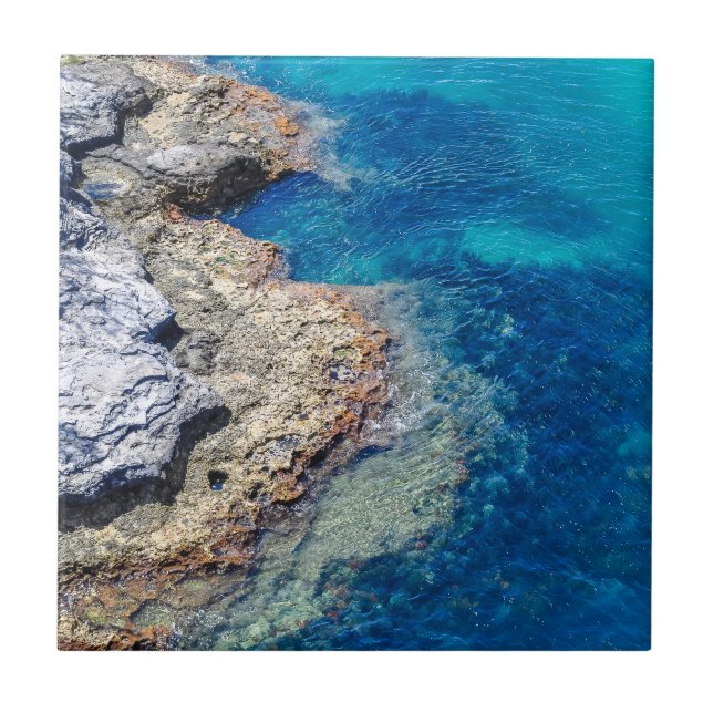Baldosas de cerámica de Ocean Shoal y aguas azules (Frente)