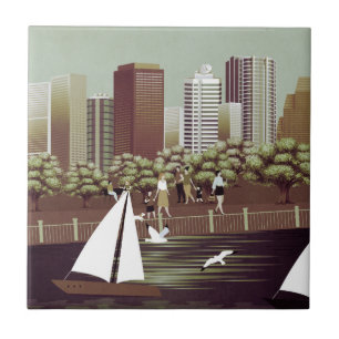 Baldosas de cerámica de paisaje urbano