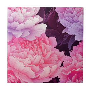 Baldosas De Cerámica De Peonies De Moda Para Los I