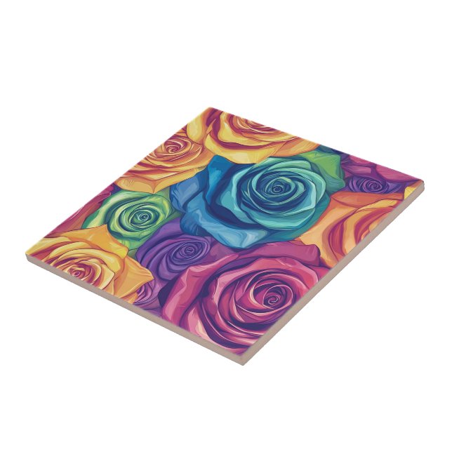 Baldosas De Cerámica De Rosa Floral De Guay Para E (Lado)