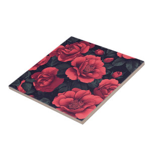 Baldosas De Cerámica De Rosa Vintage Para Bat De E