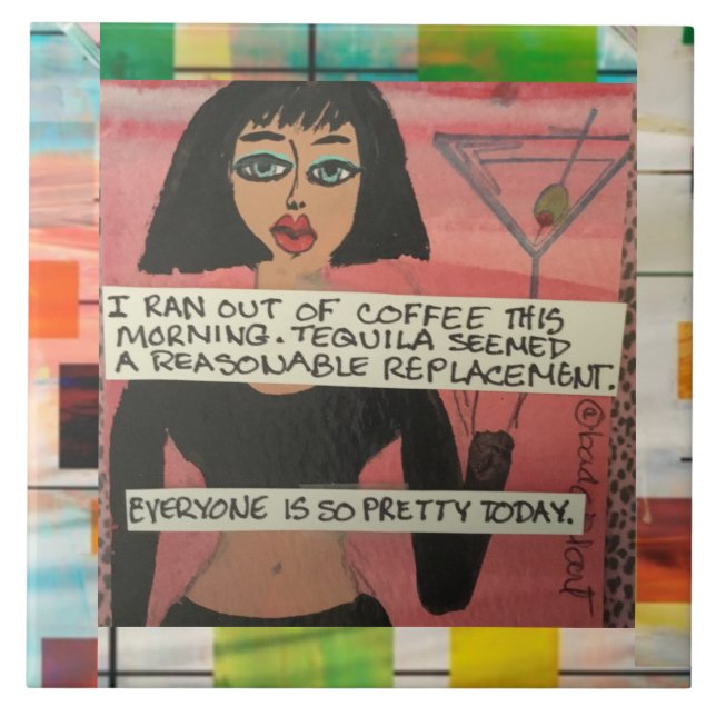 Baldosas de cerámica de tela trivet (Frente)