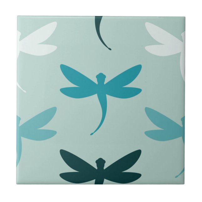 Baldosas de cerámica decorativas de la libélula de (Frente)