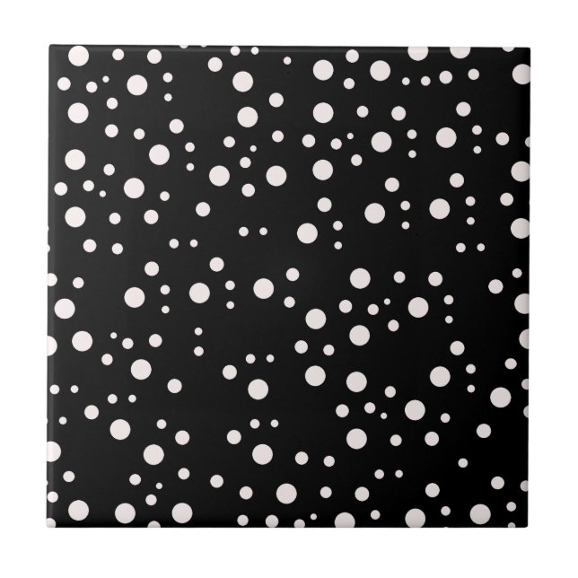 Baldosas De Cerámica Negra Contemporánea Con Decor (Frente)