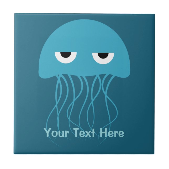 Baldosas de cerámica personalizado de medusas dive (Frente)