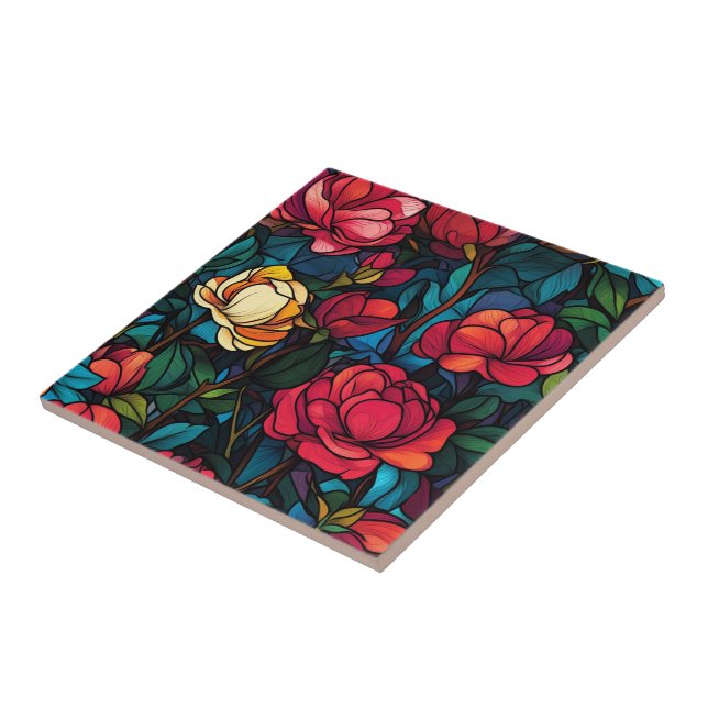 Baldosas De Cerámica Rosa Clásica Art Deco Para De (Lado)