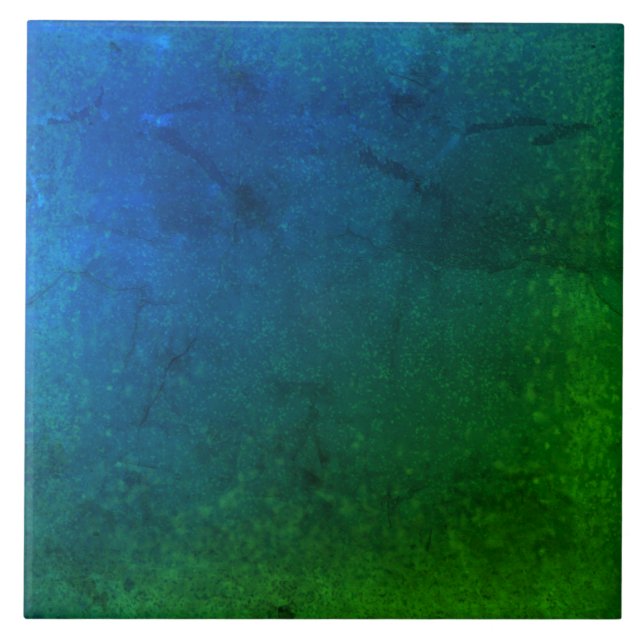 Baldosas de cerámica verde, azul y media noche tex (Frente)