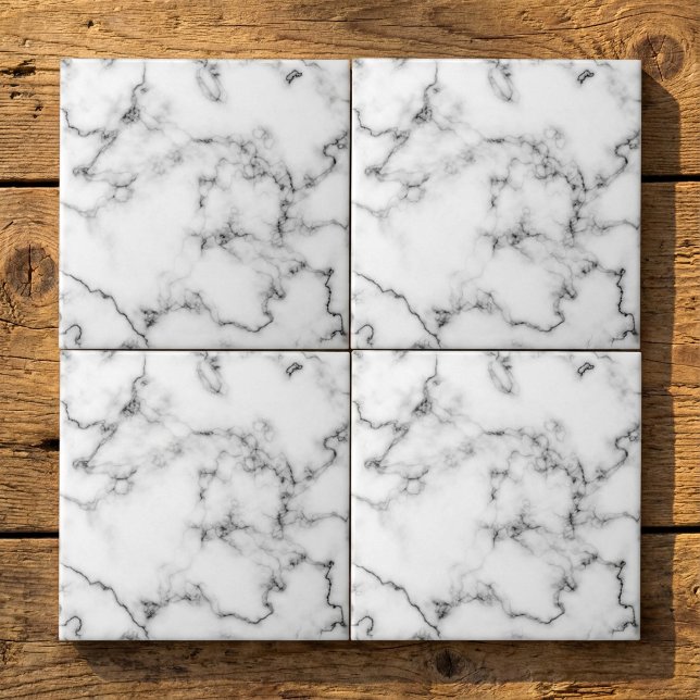 Baldosas de efecto de mármol gris y blanco (Grey and white Marble effect tile.)