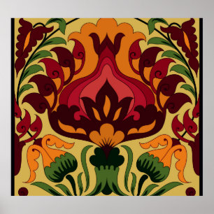 Baldosas de época, decoración Art Nouveau.