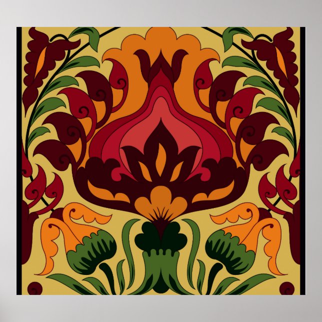Baldosas de época, decoración Art Nouveau. (Frente)