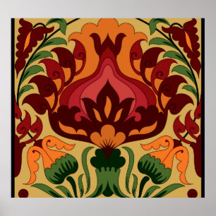 Baldosas de época, decoración Art Nouveau.
