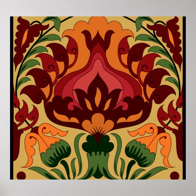 Baldosas de época, decoración Art Nouveau. (Frente)