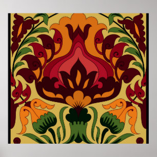 Baldosas de época, decoración Art Nouveau.