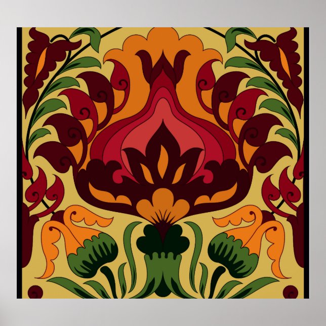 Baldosas de época, decoración Art Nouveau. (Frente)