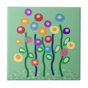 Baldosas de flores Art Nouveau