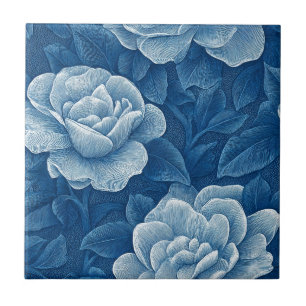 Baldosas de Gardenias Retro Preciosas Para Piso Ar