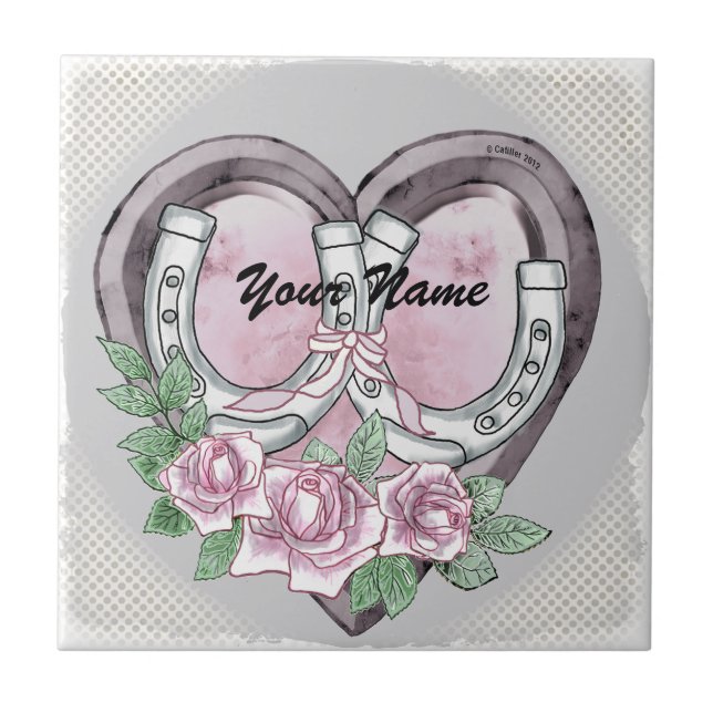 Baldosas de Horseshoe Hearts (Frente)