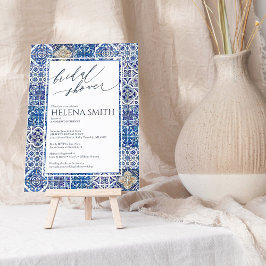 Baldosas de invitación a la ducha de novias Medite