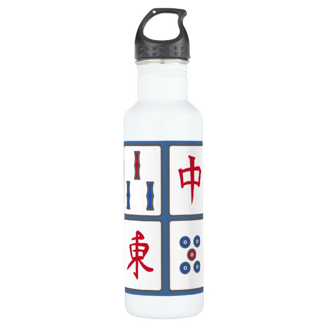 Baldosas de juego Mahjong Diseño Botella de Agua (Anverso)